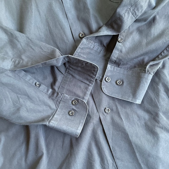 Covington Black Button Down Dress Casual Shirt - Picture 4 of 16